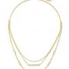 JEWELRY Kendra Scott Addison Tripe Strand Necklace - Gold 2 JEWELRY Kendra Scott Addison Tripe Strand Necklace - Gold