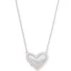 Kendra Scott Ari Heart Pendant Necklace - Ivory Mother Of Pearl/Silver JEWELRY 2 Kendra Scott Ari Heart Pendant Necklace - Ivory Mother Of Pearl/Silver JEWELRY