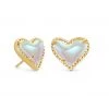 Kendra Scott Ari Heart Stud Earring - Dichroic Glass
