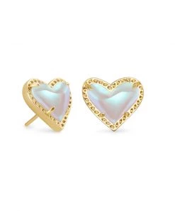 Kendra Scott Ari Heart Stud Earring - Dichroic Glass