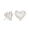 JEWELRY Kendra Scott Ari Heart Stud Earrings - Ivory Mother Of Pearl/Silver 2 JEWELRY Kendra Scott Ari Heart Stud Earrings - Ivory Mother Of Pearl/Silver