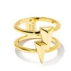 She She Boutique JEWELRY Kendra Scott Bolt Double Band Ring - Gold