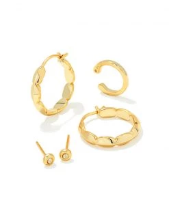 JEWELRY Kendra Scott Brooke Huggie & Stud Set - Gold OR Silver