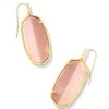 JEWELRY Kendra Scott Elle Intarsia Drop Earrings - Gold/White, Gold/Pink OR Silver/White