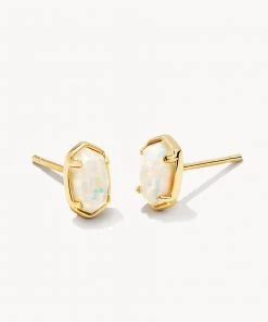 JEWELRY Kendra Scott Emilie Stud Earrings - Gold/White, Gold/Marine OR Gold/Plum
