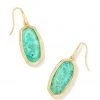 She She Boutique Kendra Scott Framed Dani Gold Drop Earrings - Lilac OR Sea Green JEWELRY