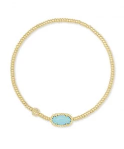 She She Boutique Kendra Scott Grayson Stretch Bracelet - Gold/Blue, Gold/Pink, Gold/Glass OR Silver/Ivory