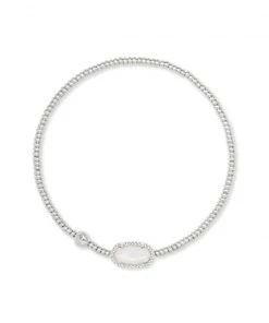 She She Boutique Kendra Scott Grayson Stretch Bracelet - Gold/Blue, Gold/Pink, Gold/Glass OR Silver/Ivory 9 She She Boutique Kendra Scott Grayson Stretch Bracelet - Gold/Blue, Gold/Pink, Gold/Glass OR Silver/Ivory