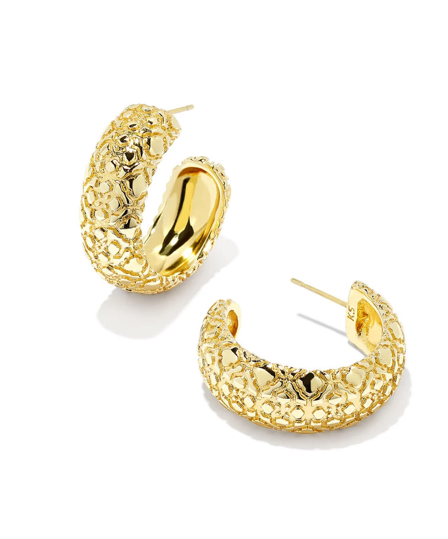 She She Boutique Kendra Scott Harper Small Hoop Earrings - Gold OR Silver JEWELRY 3 She She Boutique Kendra Scott Harper Small Hoop Earrings - Gold OR Silver JEWELRY