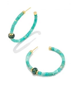 She She Boutique JEWELRY Kendra Scott Insley Gold Hoop Earrings - Purple, Blue OR Teal