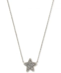 She She Boutique JEWELRY Kendra Scott Jae Star Pendant Necklace - Silver/Platinum Drusy