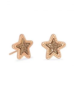 JEWELRY Kendra Scott Jae Star Stud Drusy Earrings - Gold, Silver OR Rose Gold