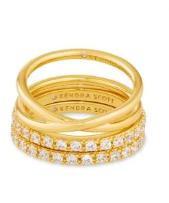 Kendra Scott Livy Ring Set Of 3 - Gold OR Silver JEWELRY