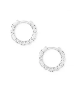 She She Boutique Kendra Scott Maggie Huggie Earrings - Silver JEWELRY