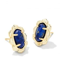 She She Boutique JEWELRY Kendra Scott Piper Stud Earrings - Gold/White, Silver/Turquoise OR Gold/Blue