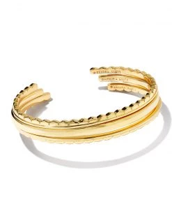 She She Boutique JEWELRY Kendra Scott Quinn Cuff Bracelets, Set Of 3 - Gold OR Silver