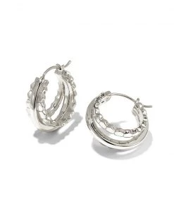 She She Boutique Kendra Scott Quinn Huggie Earrings - Gold, Silver OR Mixed Metal