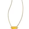 She She Boutique Kendra Scott Sienna Half Sun Pendant - Citrus Kyocera Opal
