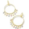 She She Boutique Kendra Scott Sloane Star Open Frame Earrings - Gold Multi, Mixed Metal OR Silver JEWELRY
