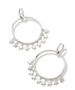 She She Boutique Kendra Scott Sloane Star Open Frame Earrings - Gold Multi, Mixed Metal OR Silver JEWELRY