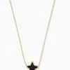 Kendra Scott Jae Star Gold Pendant Necklace - Black Drusy