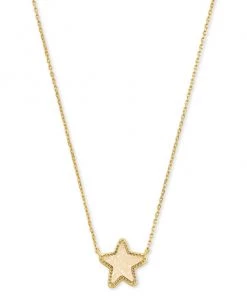 She She Boutique Kendra Scott Jae Star Gold Pendant Necklace - Iridescent Drusy JEWELRY
