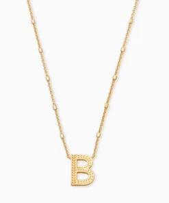 Kendra Scott Letter Pendant Necklace - Gold JEWELRY 9 Kendra Scott Letter Pendant Necklace - Gold JEWELRY