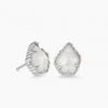 JEWELRY Kendra Scott Tessa Silver Stud Earrings - Ivory Pearl