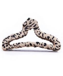 She She Boutique Satin Wrapped Hair Claw Clip - Leopard ACCESSORIES