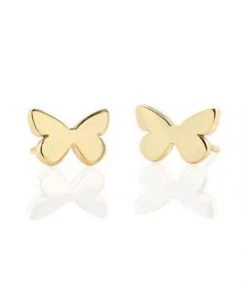 JEWELRY Kris Nations Butterfly Stud Earrings - Gold