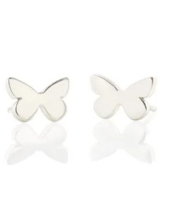 Kris Nations Butterfly Stud Earrings - Silver JEWELRY