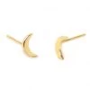 Kris Nations Crescent Moon Studs - Gold JEWELRY