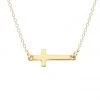 Kris Nations Cross Charm Necklace - Gold JEWELRY