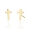 Kris Nations Cross Stud Earrings - Gold