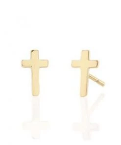 Kris Nations Cross Stud Earrings - Gold