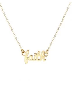Kris Nations Faith Charm Necklace - Gold JEWELRY