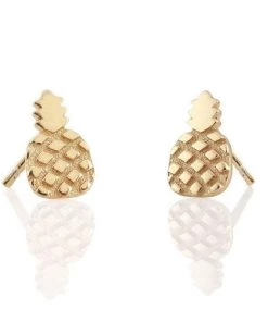 JEWELRY Kris Nations Pineapple Stud Earrings - Gold