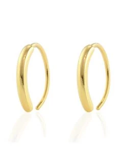Kris Nations Round Pull Through Earrings - Gold OR Silver JEWELRY