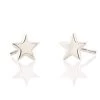 Kris Nations Star Stud Earrings - Silver