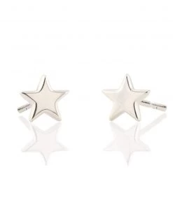 Kris Nations Star Stud Earrings - Silver
