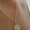 She She Boutique Bee Medallion Necklace - Gold JEWELRY