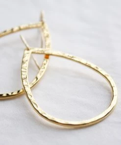 She She Boutique Teardrop Hoop Earrings - Gold JEWELRY