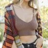 She She Boutique Rib Knit Bralette Top - Black OR Brown CLOTHING