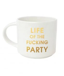 She She Boutique 16 Oz. Stackable Ceramic Mug - Life Of The F'ing Party GIFTS