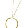She She Boutique Long Circle Drop Necklace - Gold JEWELRY