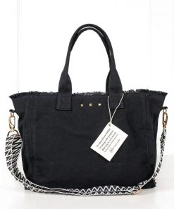 She She Boutique Luna Canvas Crossbody Bag - Black OR Pink ACCESSORIES