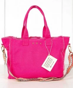 She She Boutique Luna Canvas Crossbody Bag - Black OR Pink ACCESSORIES