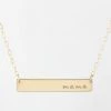 She She Boutique Mama Classic Bar Necklace - Gold