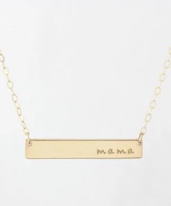 She She Boutique Mama Classic Bar Necklace - Gold
