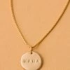 She She Boutique Mama 1/2" Disc Necklace - Gold JEWELRY